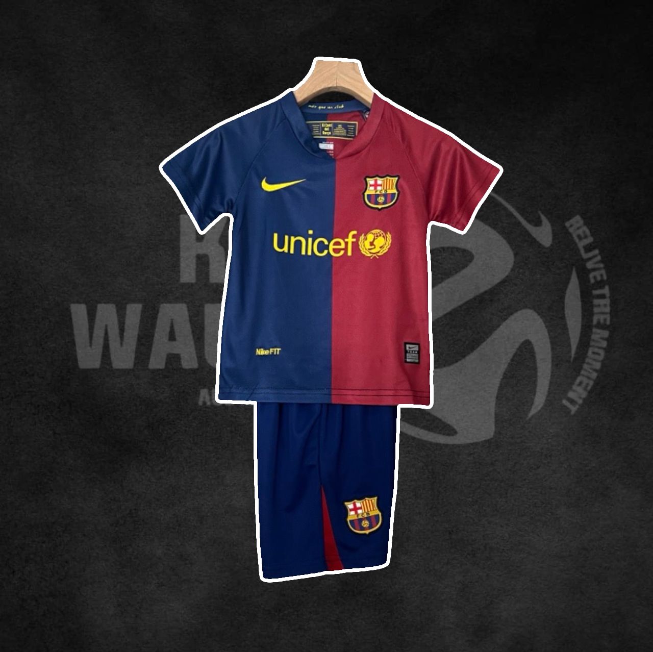 FC Barcelona 2008/09 Home Retro Kids Kit
