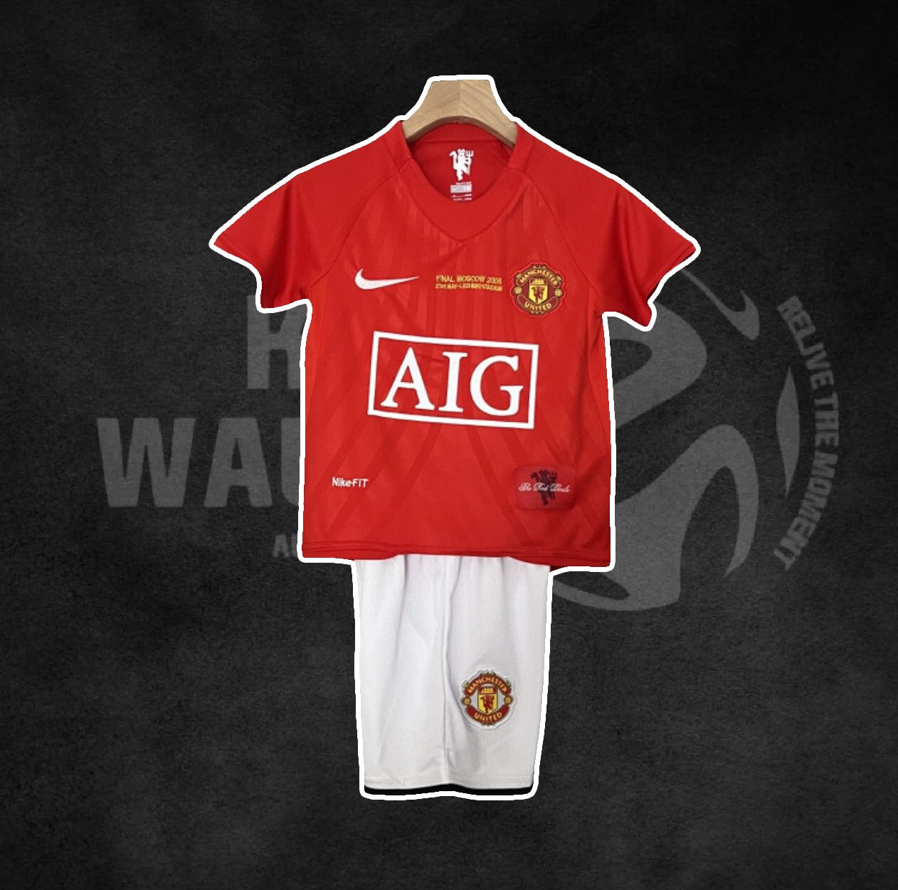 Manchester United 2007/08 Home Retro Kids Kit