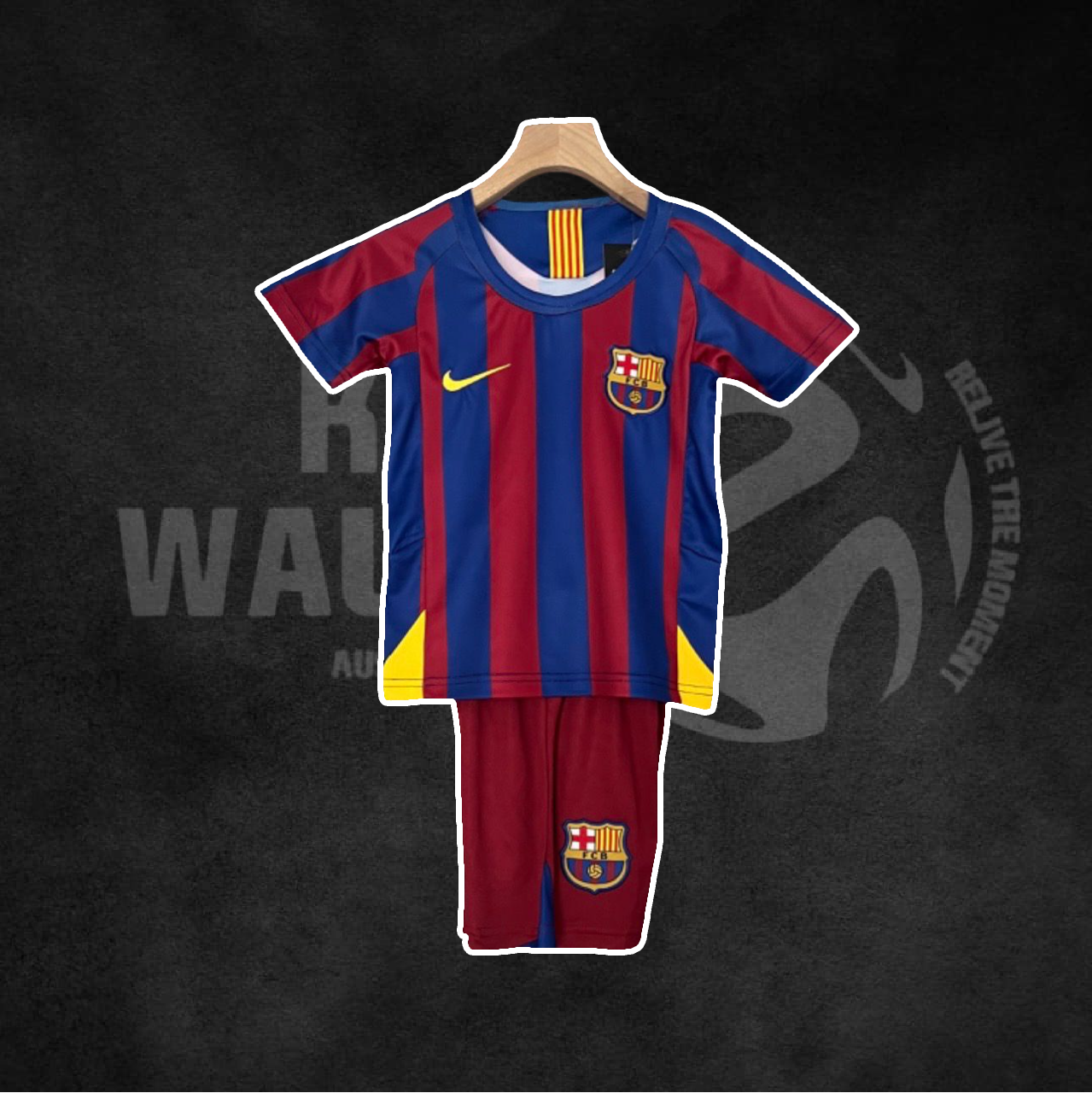 FC Barcelona 2005/06 Home Retro Kids Kit