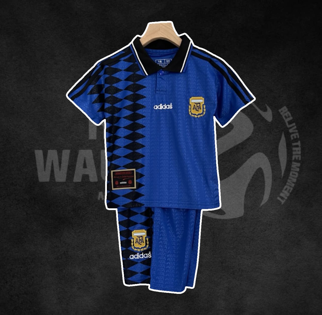 Argentina 1994 World Cup Retro Away Kids Kit