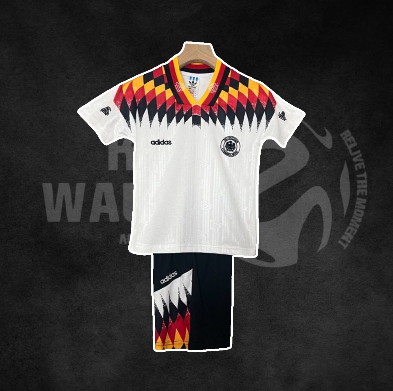 Germany 1994 World Cup Retro Home Kids Kit