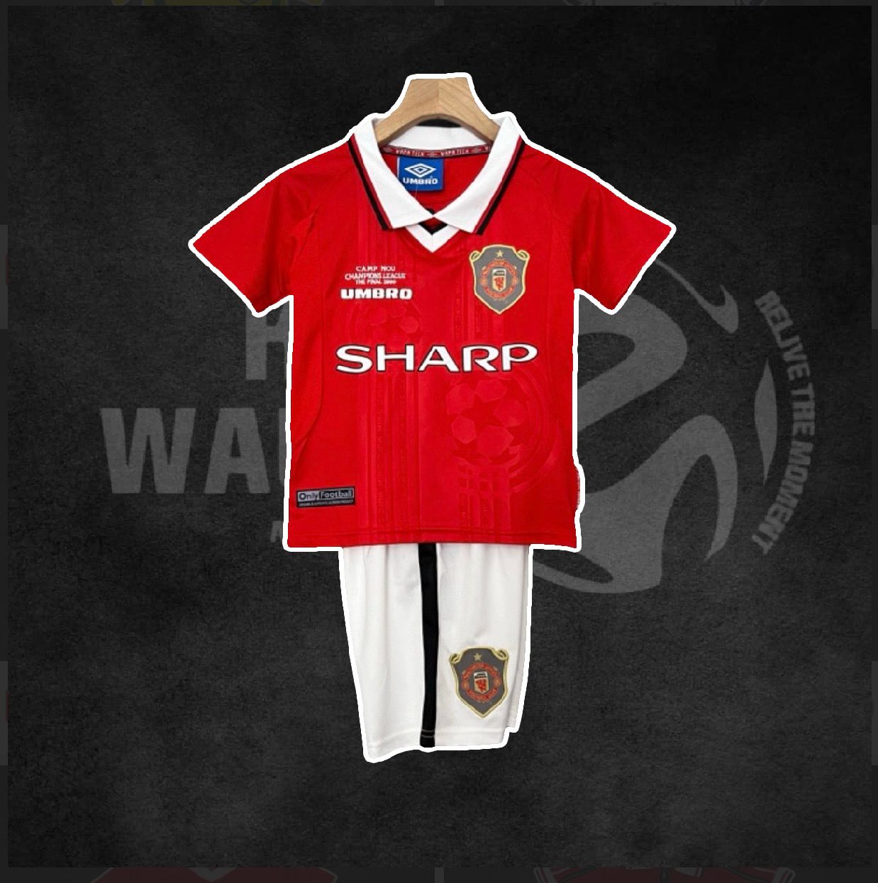 Manchester United 1998/99 Champions League Final Kids Kit