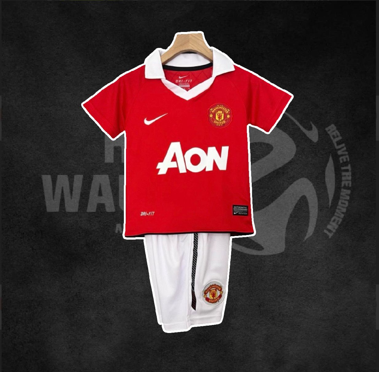 Manchester United 2010/11 Home Retro Kids Kit