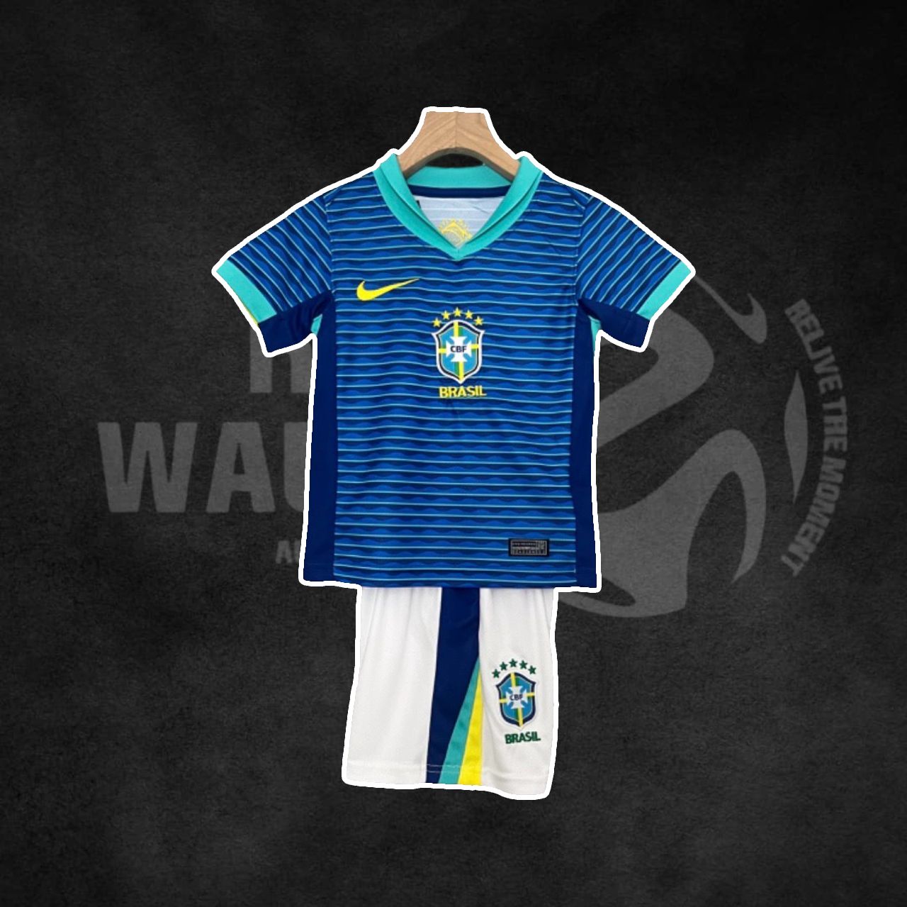 Brazil 2024 COPA AMERICA Away Kids Kit