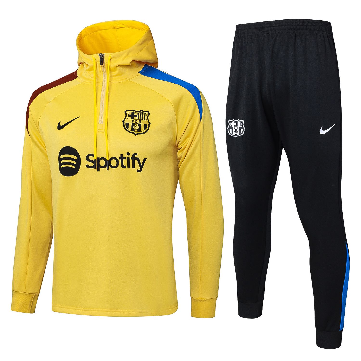 FC Barcelona 2024/25 Yellow Hooded Tracksuit
