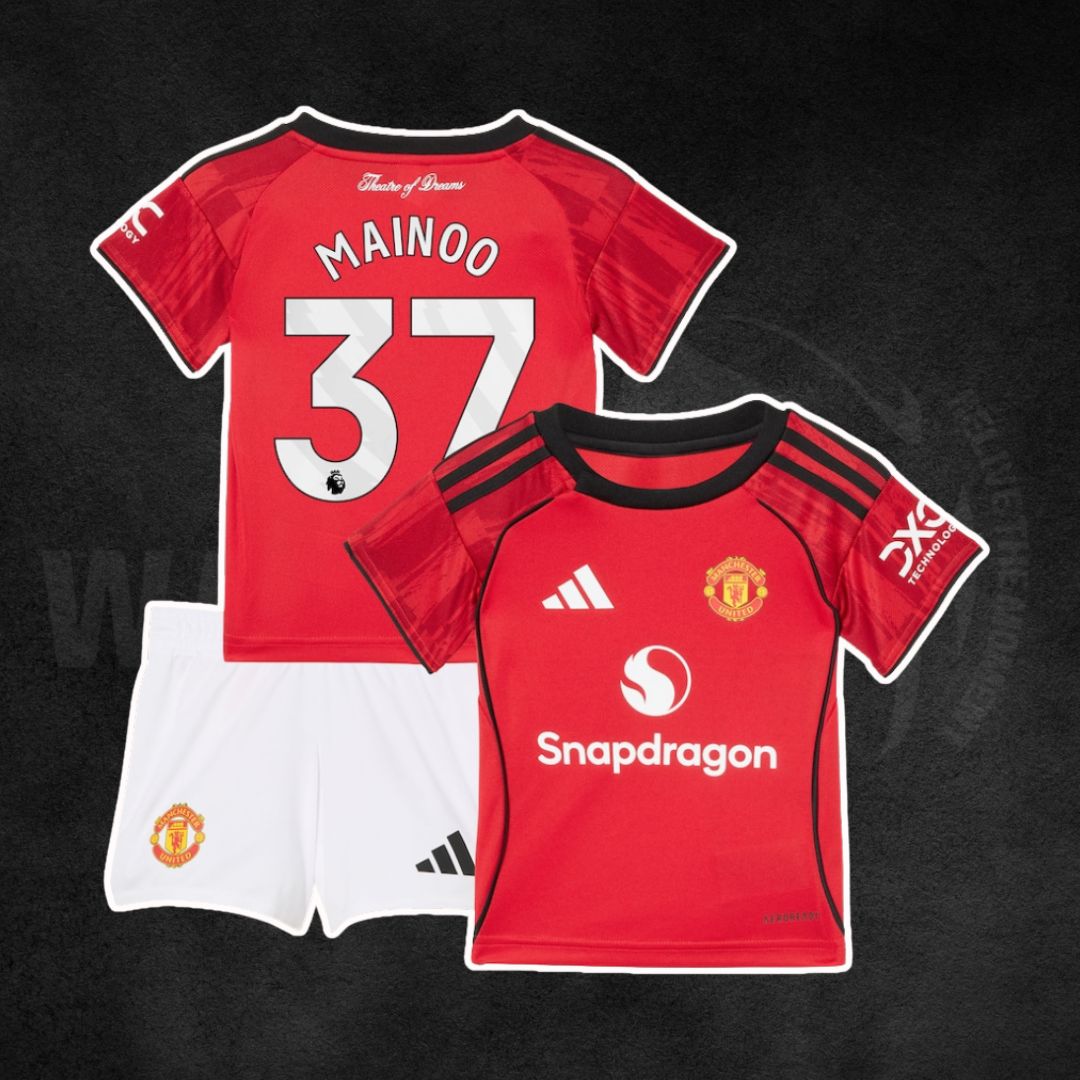 Manchester United 2025/26 Home Kids Kit