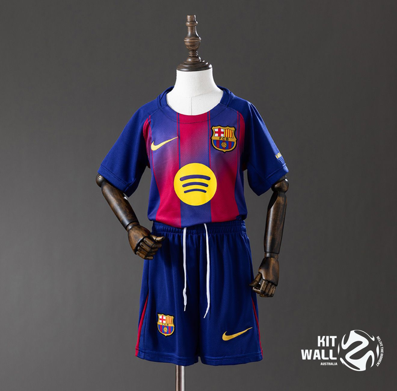 FC Barcelona 2025/26 Away Kids Kit