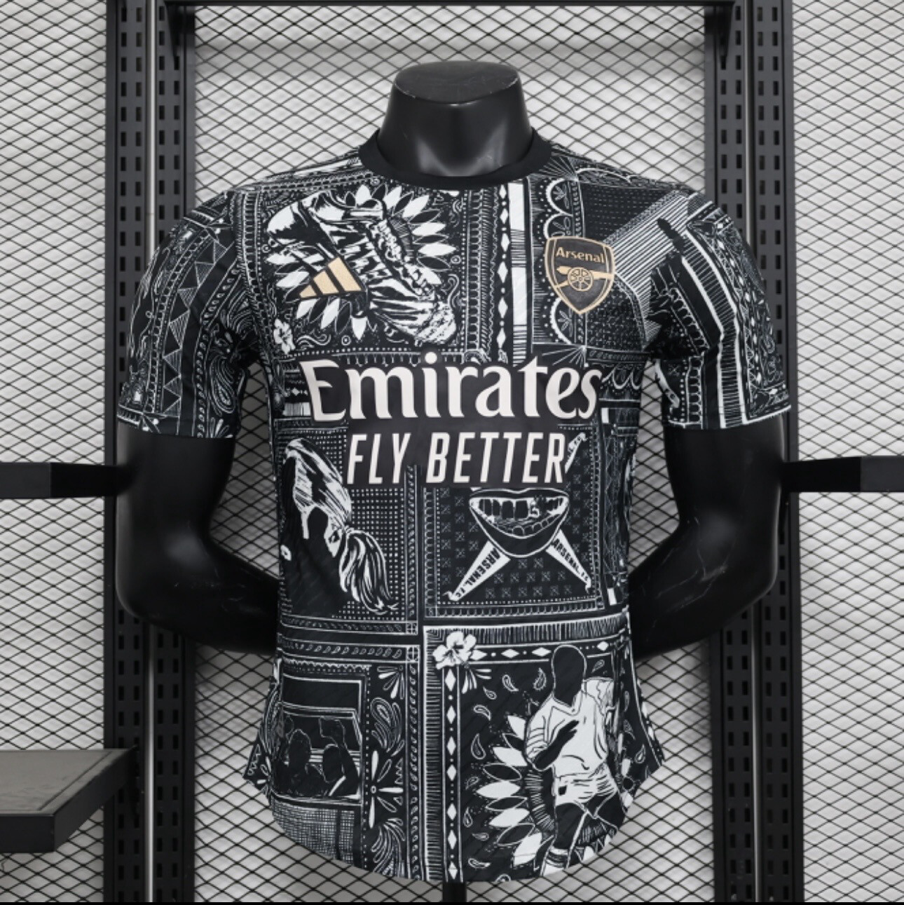 Arsenal FC 2023/24 Pre Match Ian Wright Kit