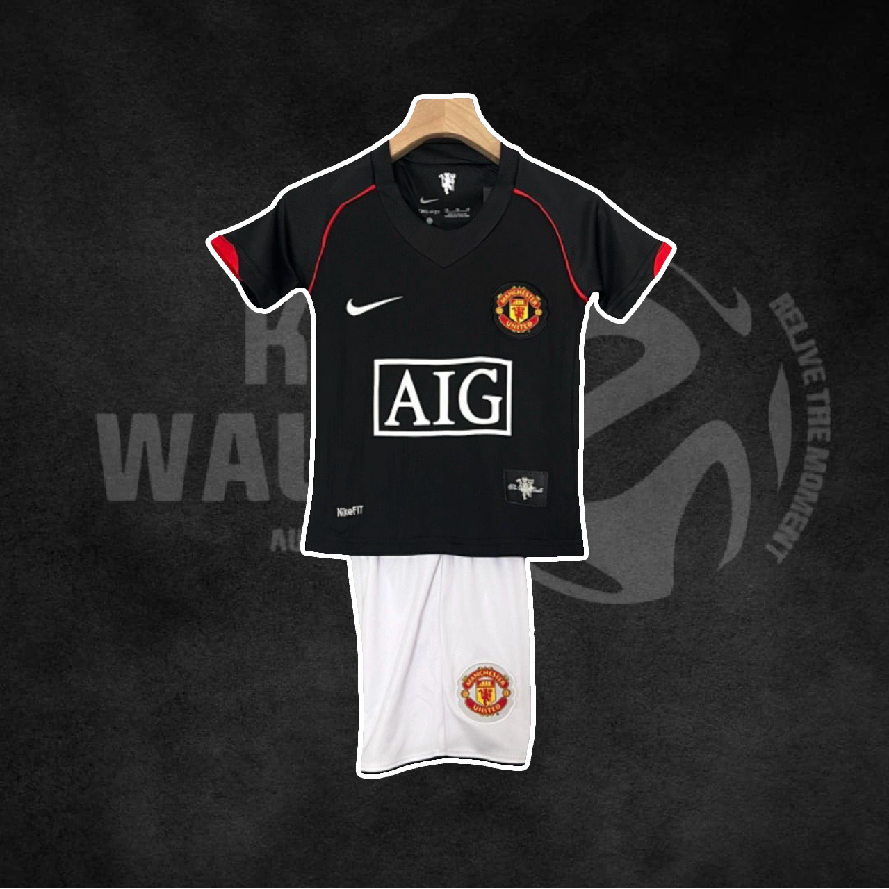 Manchester United 2007/08 Away Retro Kids Kit