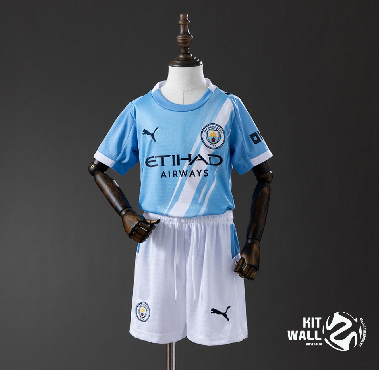 Manchester City 2025/26 Home Kids Kit