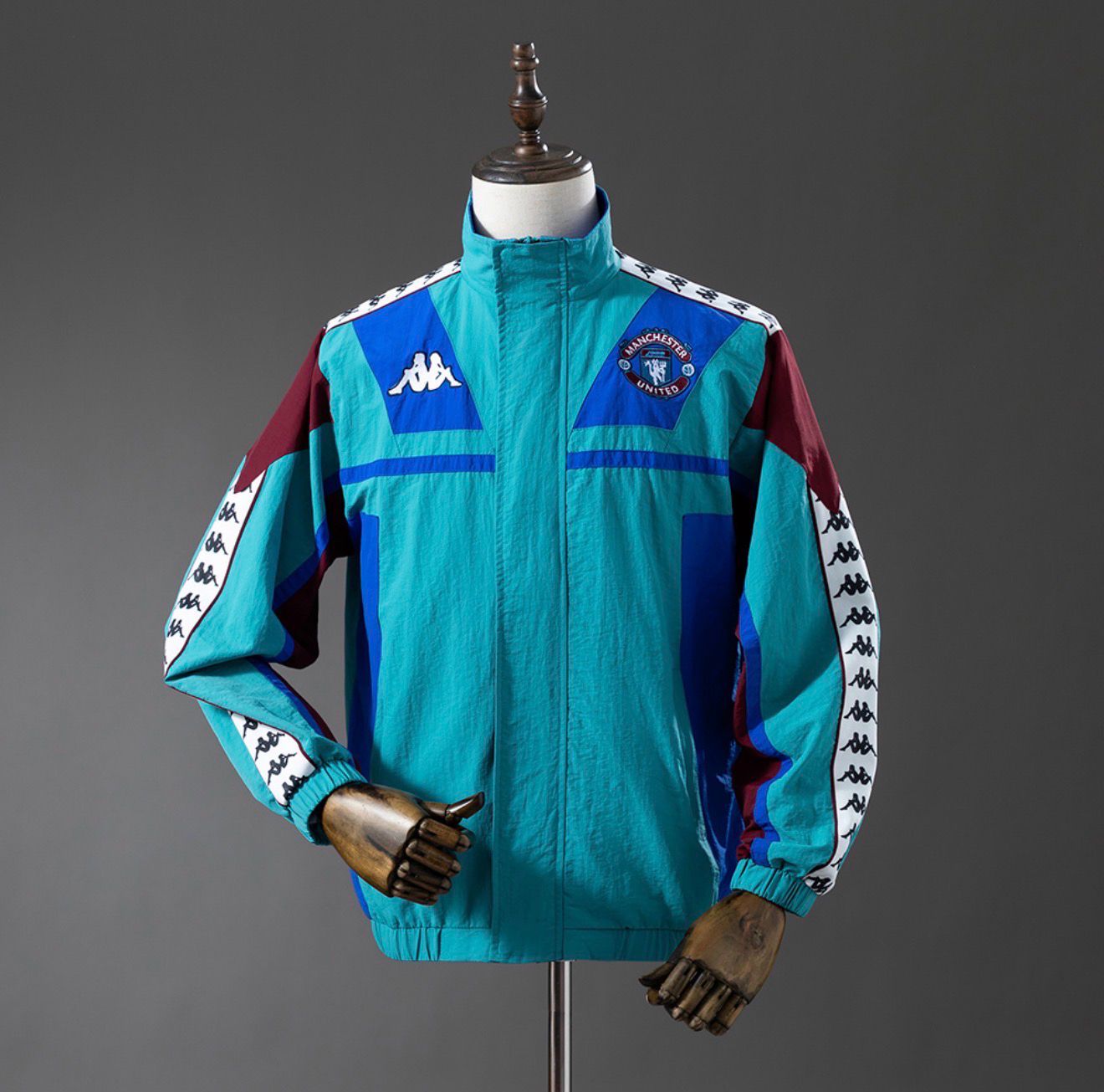 Manchester United X Kappa Retro Aqua Windbreaker