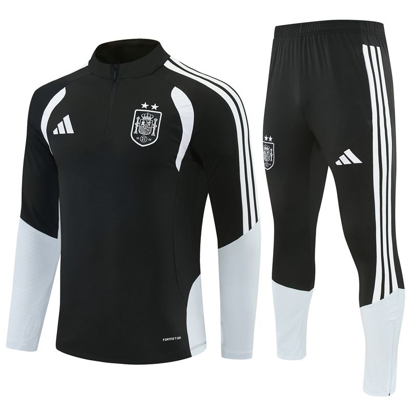 Spain 26/27 Double Star Tracksuit Set (Black)
