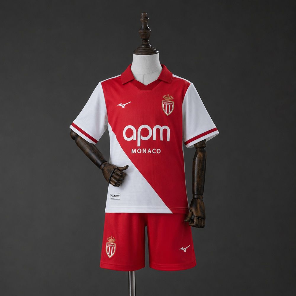 AS Monaco 2026/27 Home Kids Kit