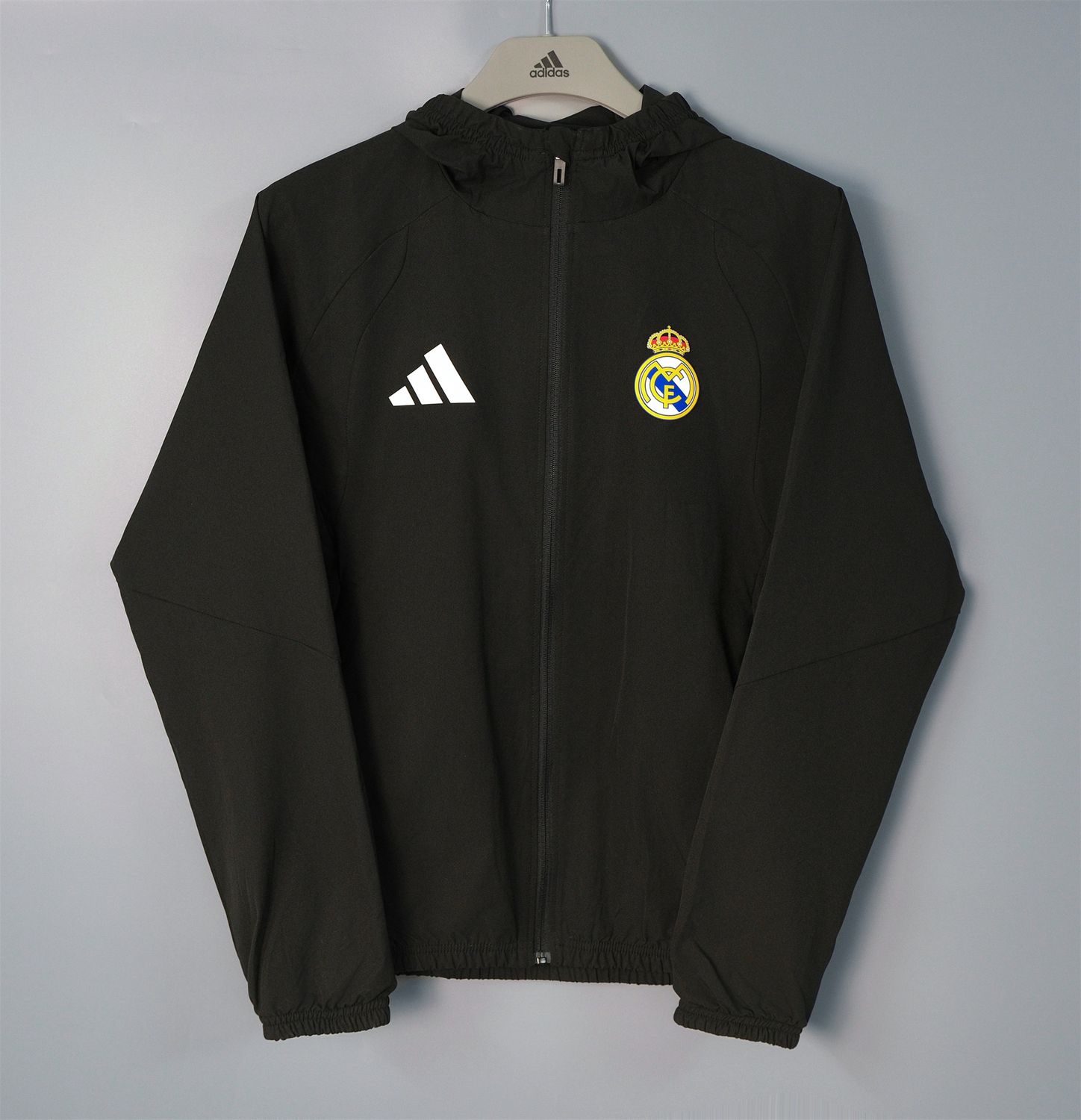 Real Madrid 26/27 Hooded Windbreaker ( Black)