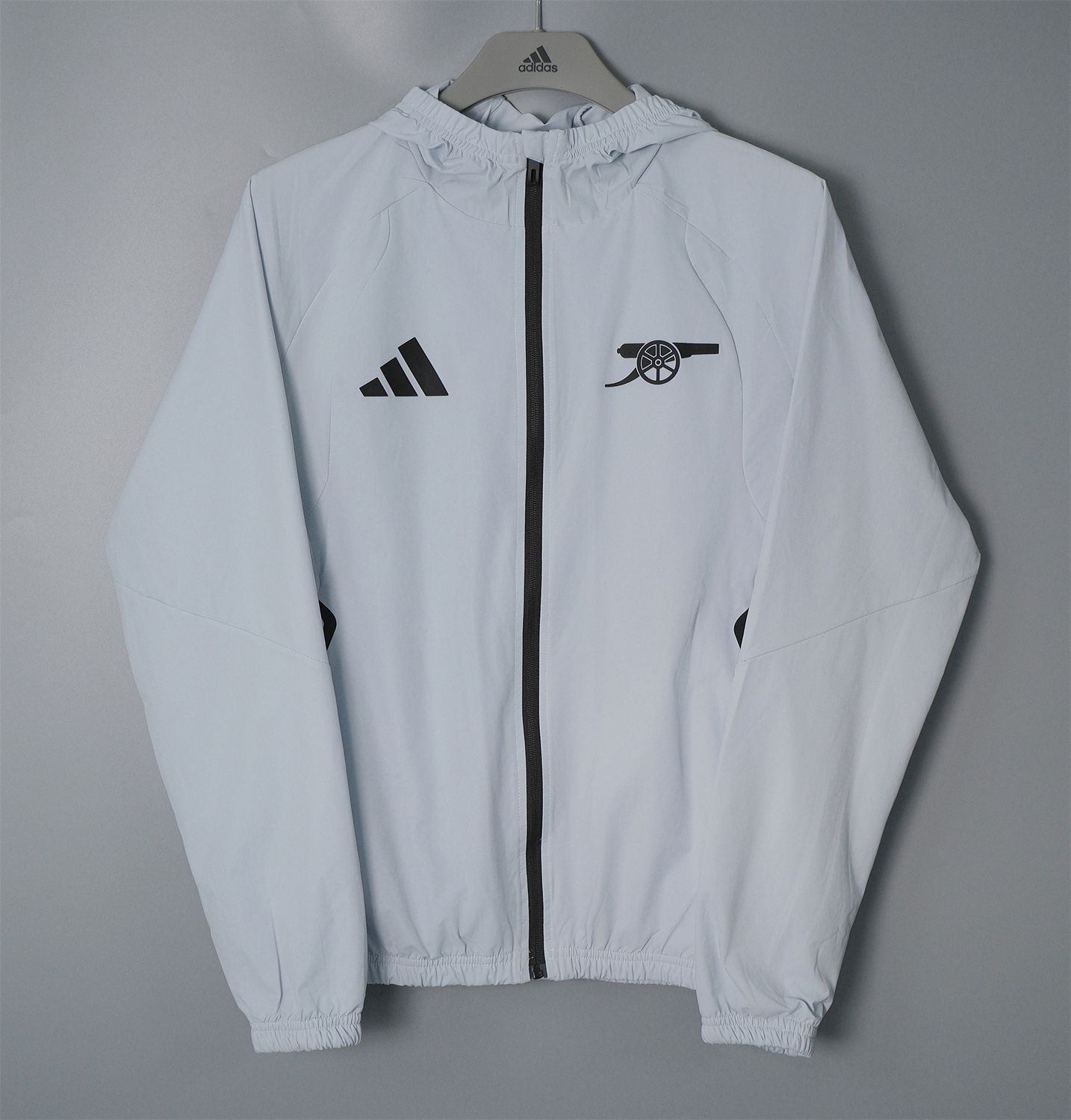 Arsenal FC 26/27 Hooded Windbreaker (Light Grey)