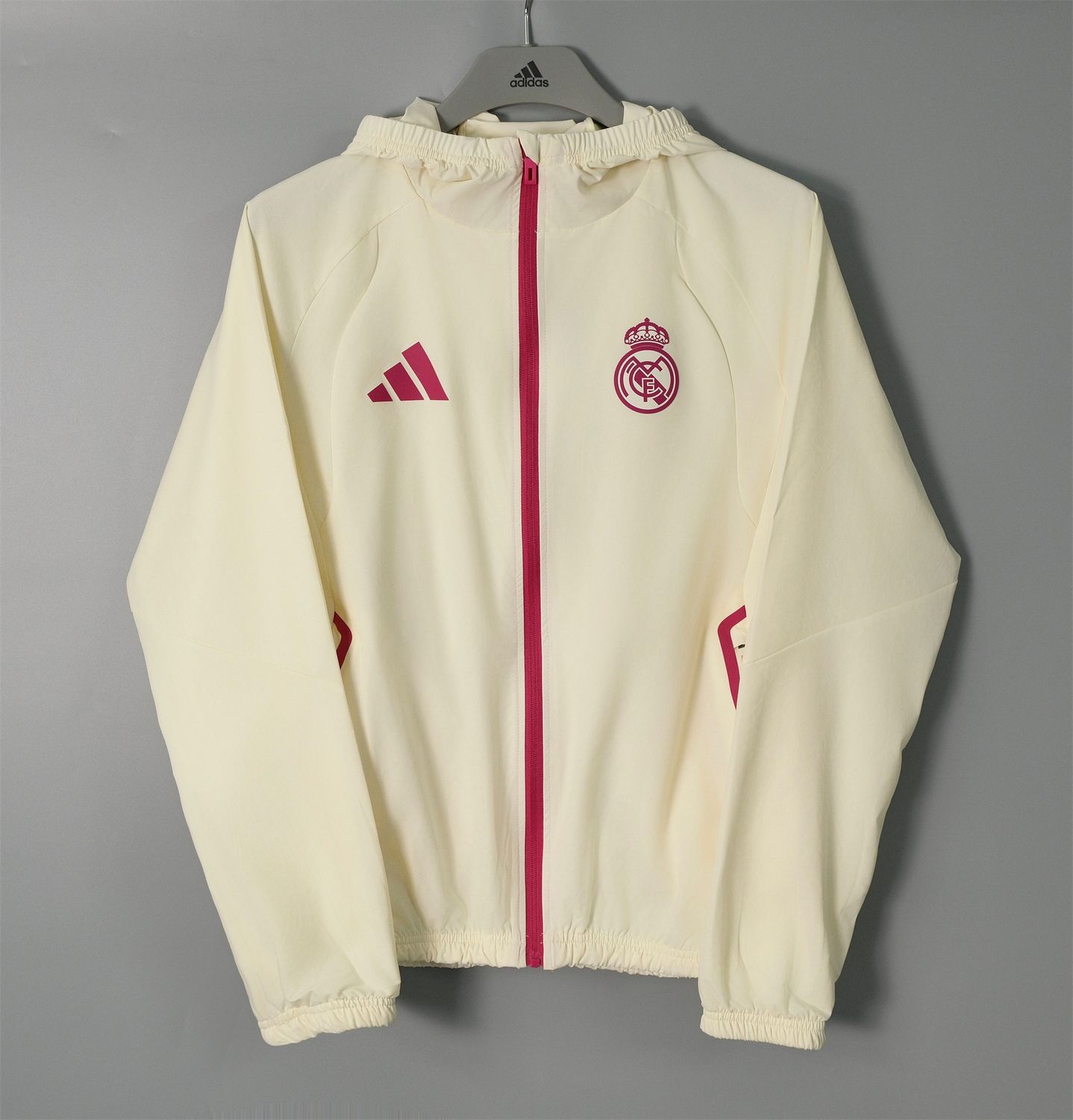 Real Madrid 26/27 Hooded Windbreaker (Beige)