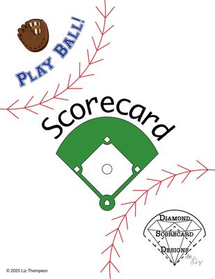 Press Box Scorecard Design w/ Blue Diamond - Digital Download