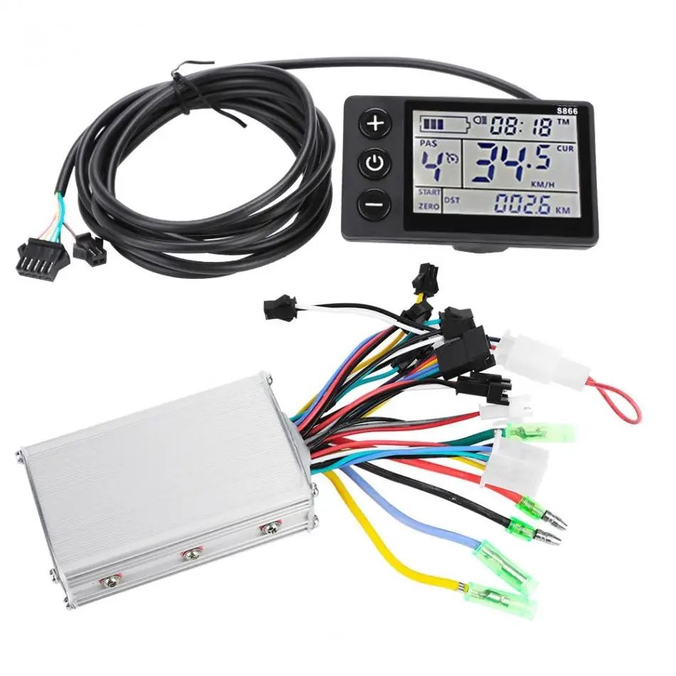 Kit électrique complet 36V-48V.
Cliquer pour voir le kit complet 8 pièces + options.