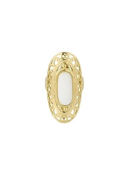 Statement-Ring großer Stein – Gold