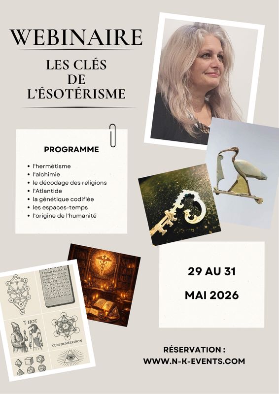 Webinaire 3 : "Les clefs de l'ésotérisme" online ! Du 29 au 31 Mai 2026
