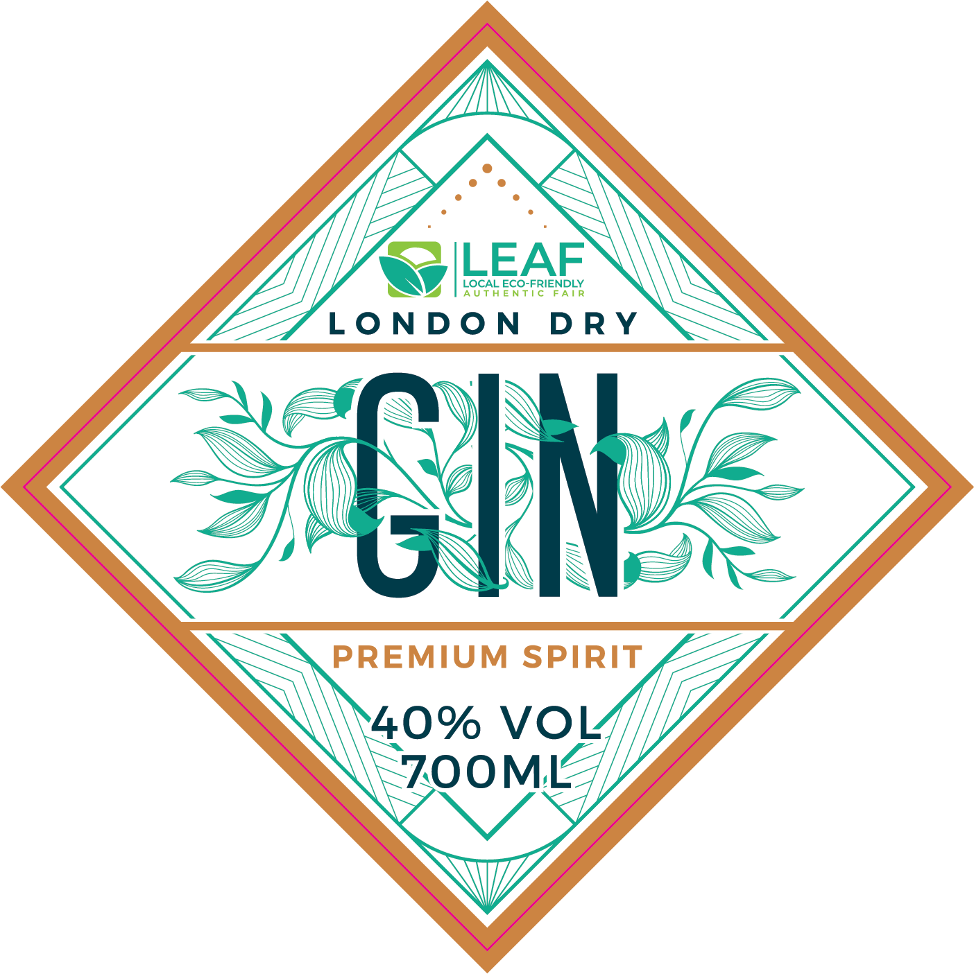 LEAF Premium London Dry Gin 40%