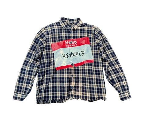 Hello My Name is Kewwrld Flannel