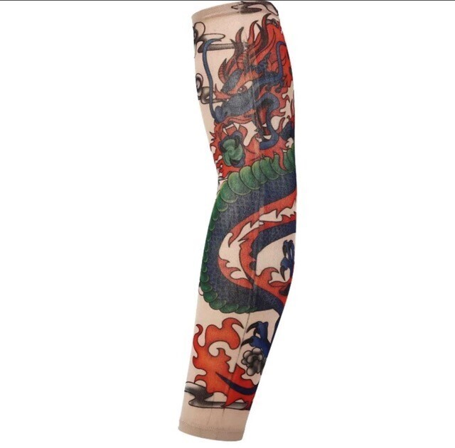 A pair of Dragon Fake Tattoo Anti-UV Arm Sleeves