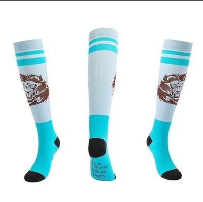 Step into Style with the roaring trend of lion compression socks 15-20 mm Hg