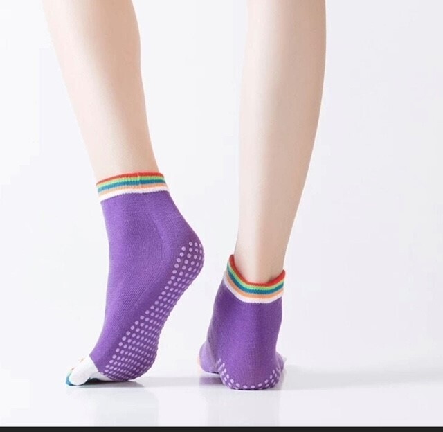 Colorful non-slip yoga socks