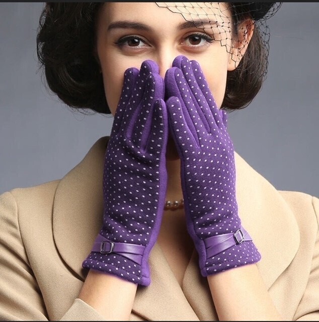 Dotted Fashion Thermal Touch Screen Gloves