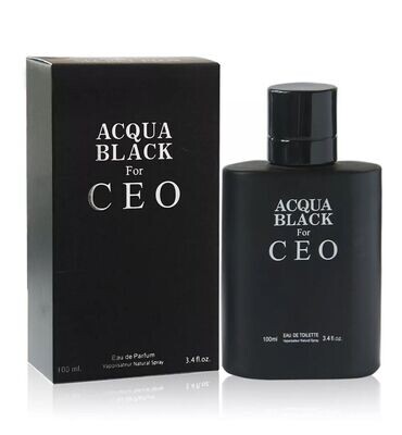 ACQUA BLACK FOR CEO Secret Plus Eau de Parfum Cologne Perfume 3.4 OZ Vaporisateur Natural Spray #FL1413