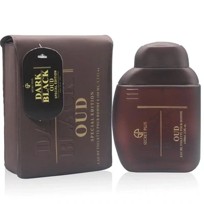 DARK BLACK OUD Secret Plus Eau de Parfum Cologne Perfume 3.4 OZ Vaporisateur Natural Spray #FL2519