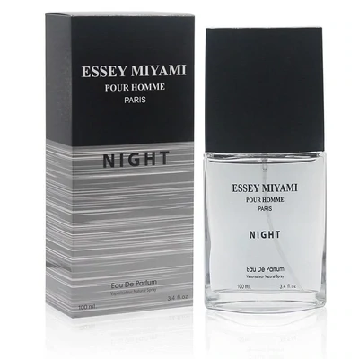 ESSEY MIYAMI POUR HOMME PARIS NIGHT Secret Plus Eau de Parfum Cologne Perfume 3.4 OZ Vaporisateur Natural Spray #FL2489