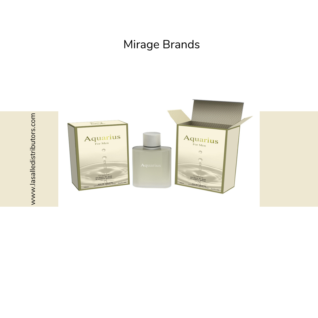 Mirage Brands 3.4 Oz EDT Spray - Aquarius (Version Of Acqua Di Gio By Giorgio Armani)