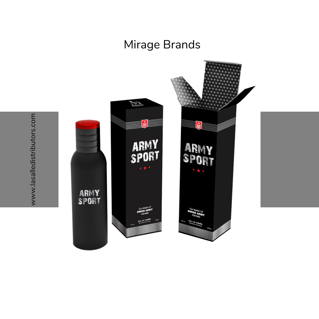 Mirage Brands 3.4 Oz EDT Spray - Army Sport (Version Of Swiss Army)