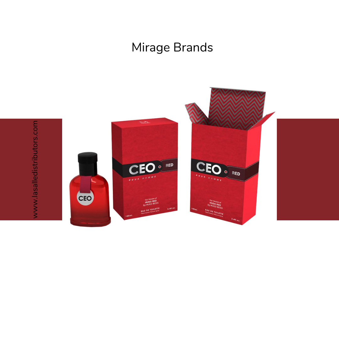 Mirage Brands 3.4 Oz EDT Spray - CEO Red (Version Of Hugo Boss Red)