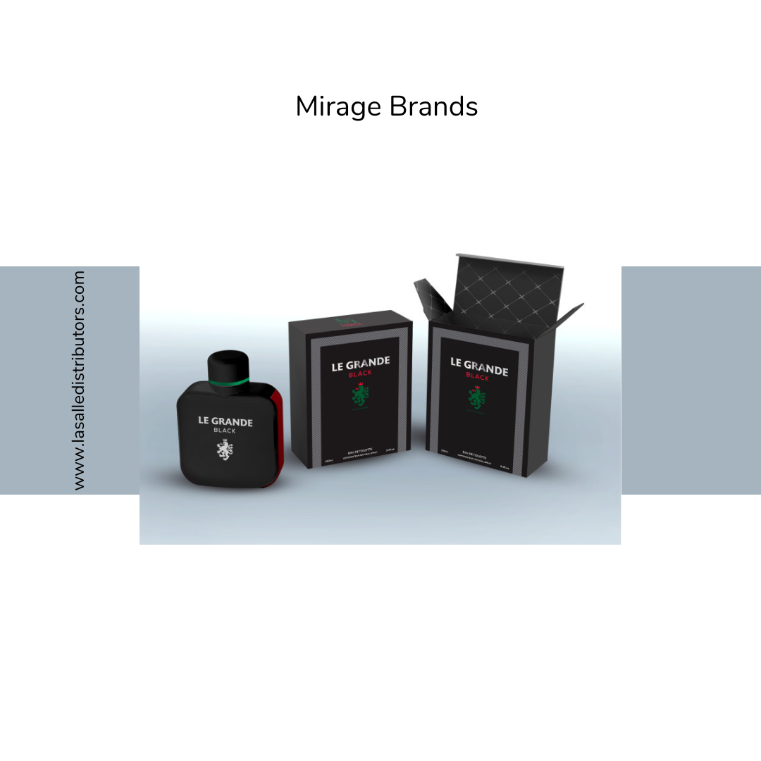 Mirage Brands 3.4 Oz EDT Spray - Le Grande Black (Version Of Lacoste L.12.12 Noir)