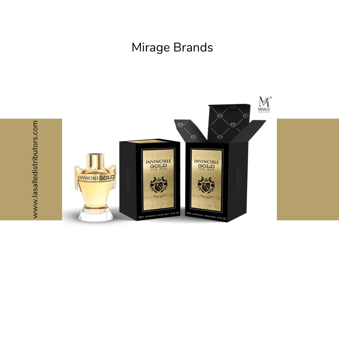 Mirage Brands 3.4 Oz EDT Spray - Invincible Gold (Inspired By Invictus Gold By Paco Rabanne)