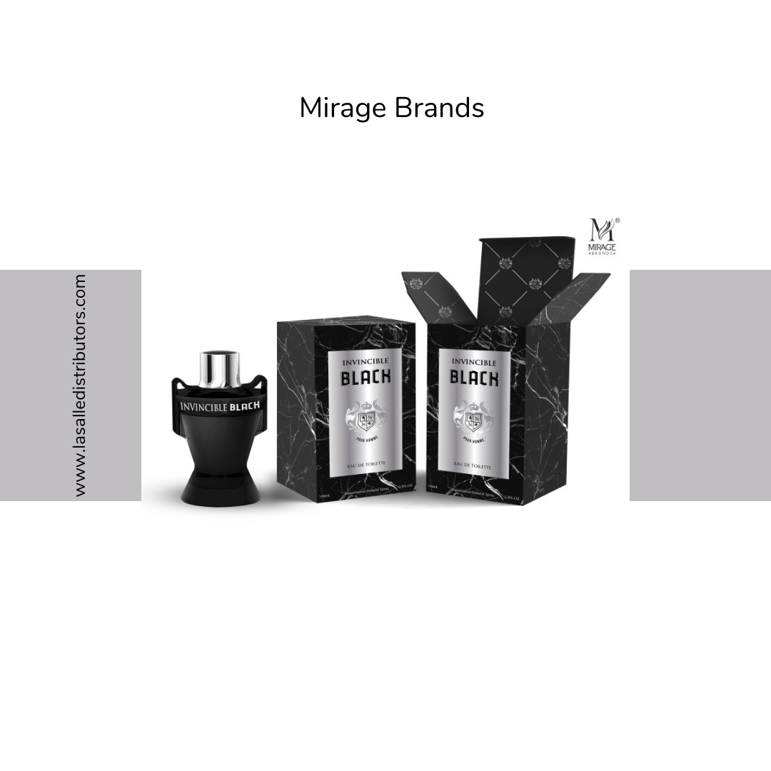 Mirage Brands 3.4 Oz EDT Spray - Invincible Black (Inspired By Invictus Onyx By Paco Rabanne)