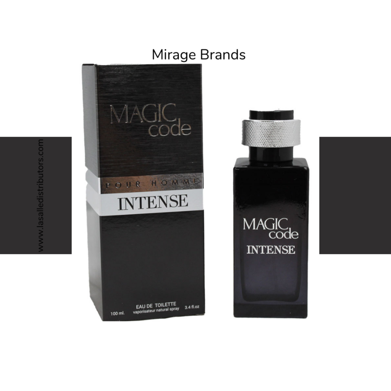Mirage Brands 3.4 Oz EDT Spray - Magic Code Intense (Inspired By Armani Code Parfum For Men)