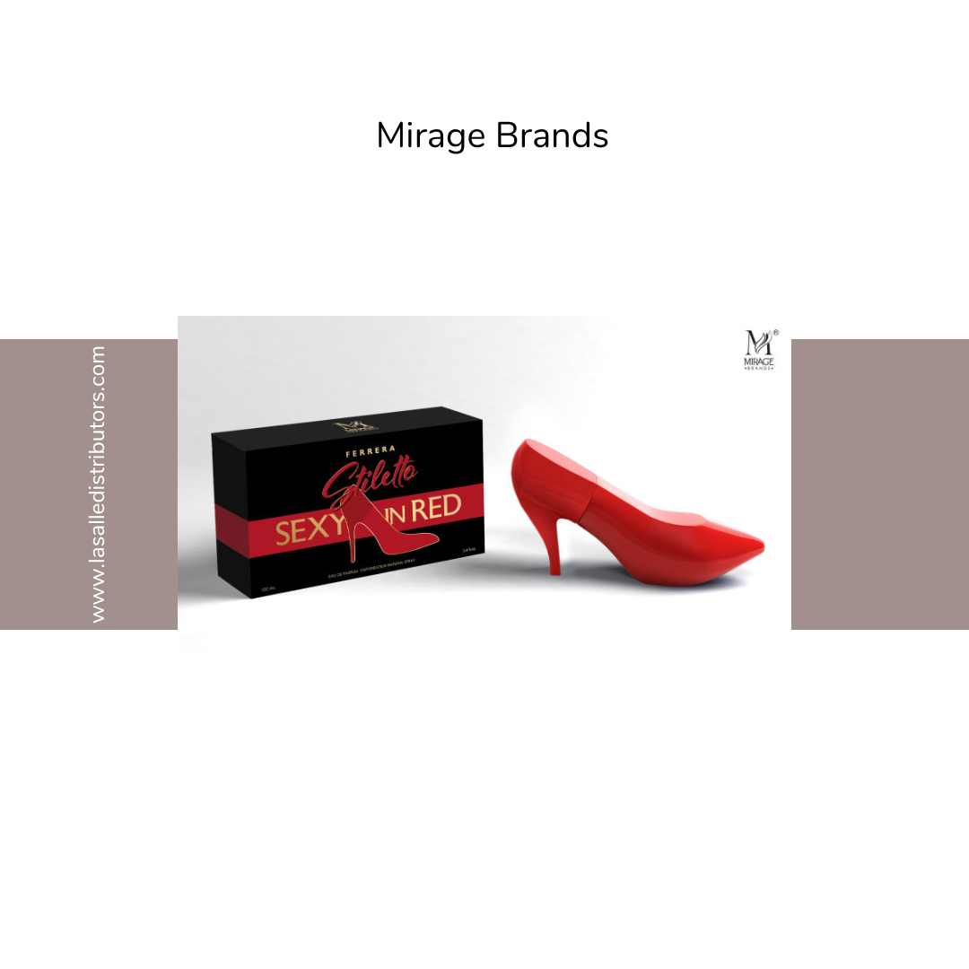 Mirage Brands 3.4 Oz EDP Spray - Ferrera Stiletto Sexy In Red (Inspired By Very Good Girl By Carolina Herrera)