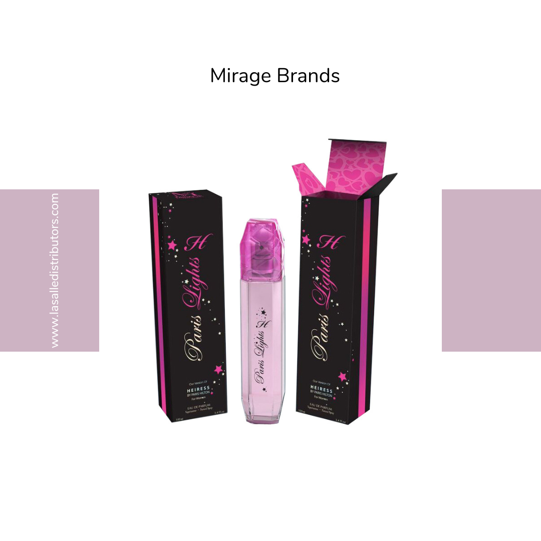 Mirage Brands 3.4 Oz EDP Spray - Paris Lights H (Inspired By Heiress By Paris Hilton)
