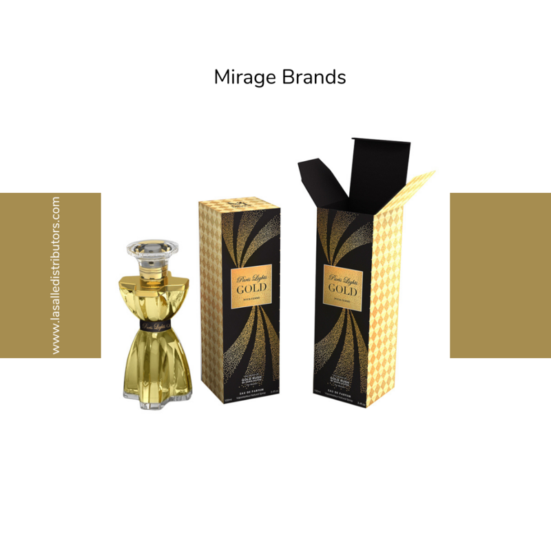 Mirage Brands 3.4 Oz EDP Spray - Paris Lights Gold (Inspired By Gold Rush By Paris Hilton)