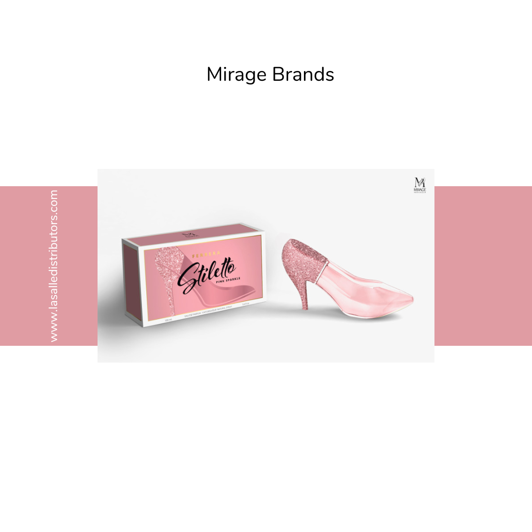 Mirage Brands 3.4 Oz EDP Spray - Ferrera Stiletto Pink Sparkle (Inspired By Good Girl Pink Collector By Carolina Herrera)