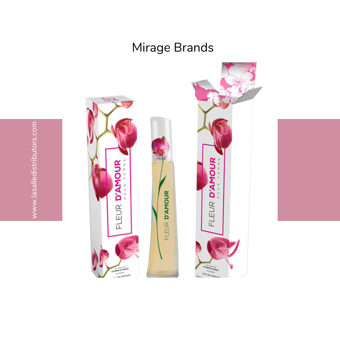 Mirage Brands 3.4 Oz EDP Spray - Fleur D&#39;Amour (Inspired By Flower By Kenzo)