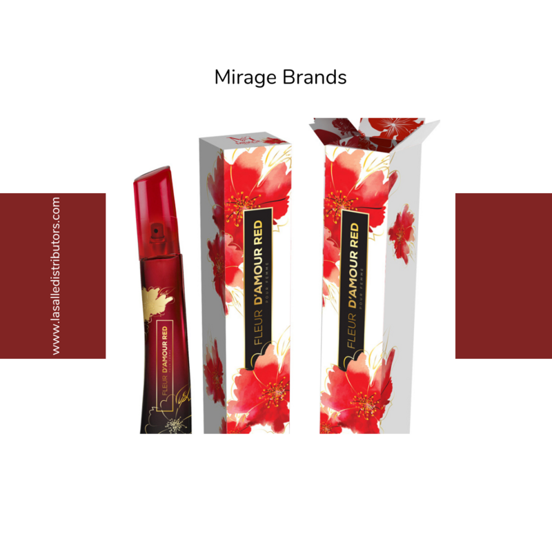 Mirage Brands 3.4 Oz EDP Spray - Fleur D&#39;Amour Red (Inspired By Flower By Kenzo L&#39;Elixir)