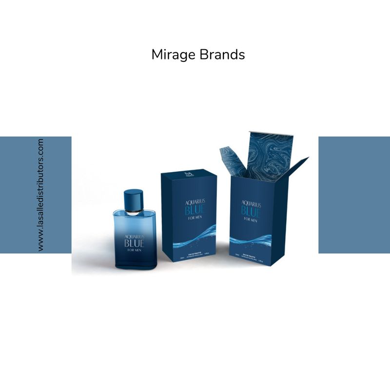 Mirage Brands 3.4 Oz EDT Spray - Aquarius Blue (Inspired By Aqua Di Gio Profondo By Giorgio Armani)