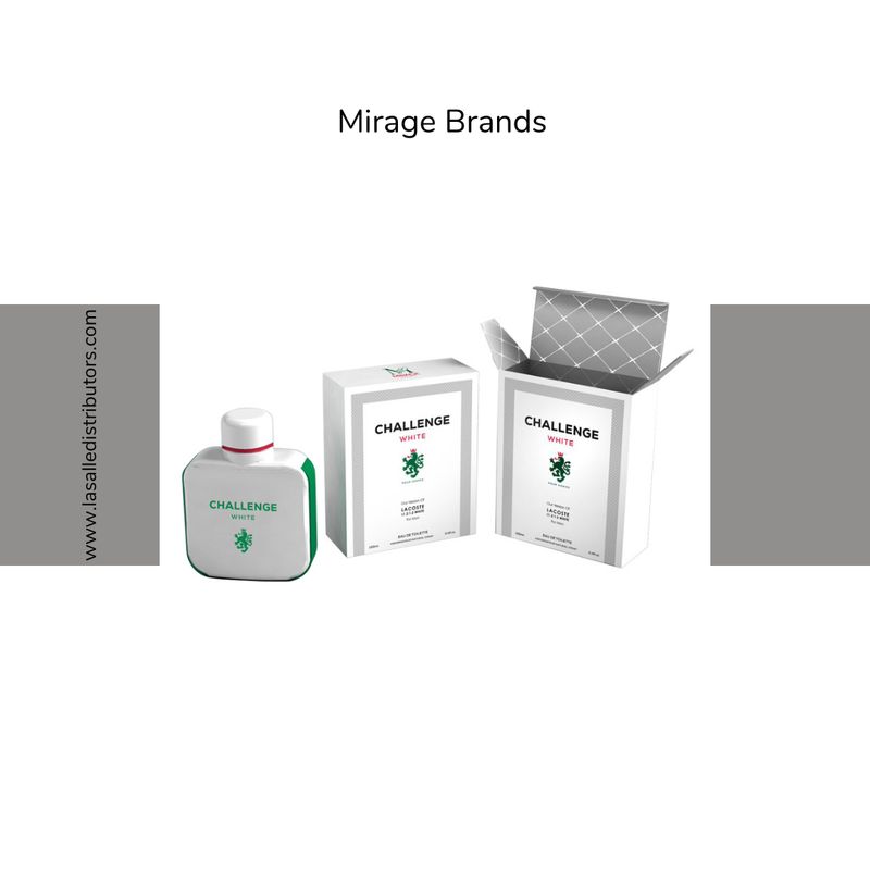 Mirage Brands 3.4 Oz EDT Spray - Le Grande White (Version Of Lacoste L.12.12 White)