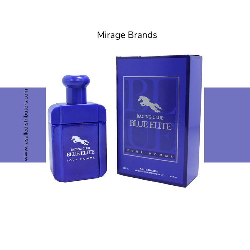 Mirage Brands 3.4 Oz EDT Spray - Racing Club Blue Elite (Inspired By Polo Blue Parfum By Ralph Lauren)