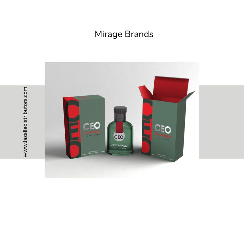 Mirage Brands 3.4 Oz EDT Spray - CEO VIP Platinum (Version Of The Scent Pure Accord By Hugo Boss)